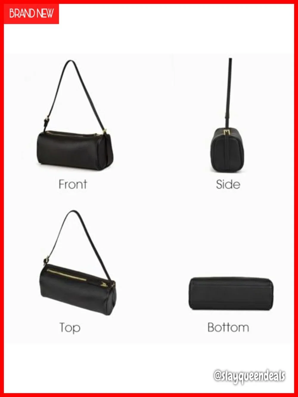 Leather Crossbody Hobo Barrel Bag with Adjustable Strap for Women